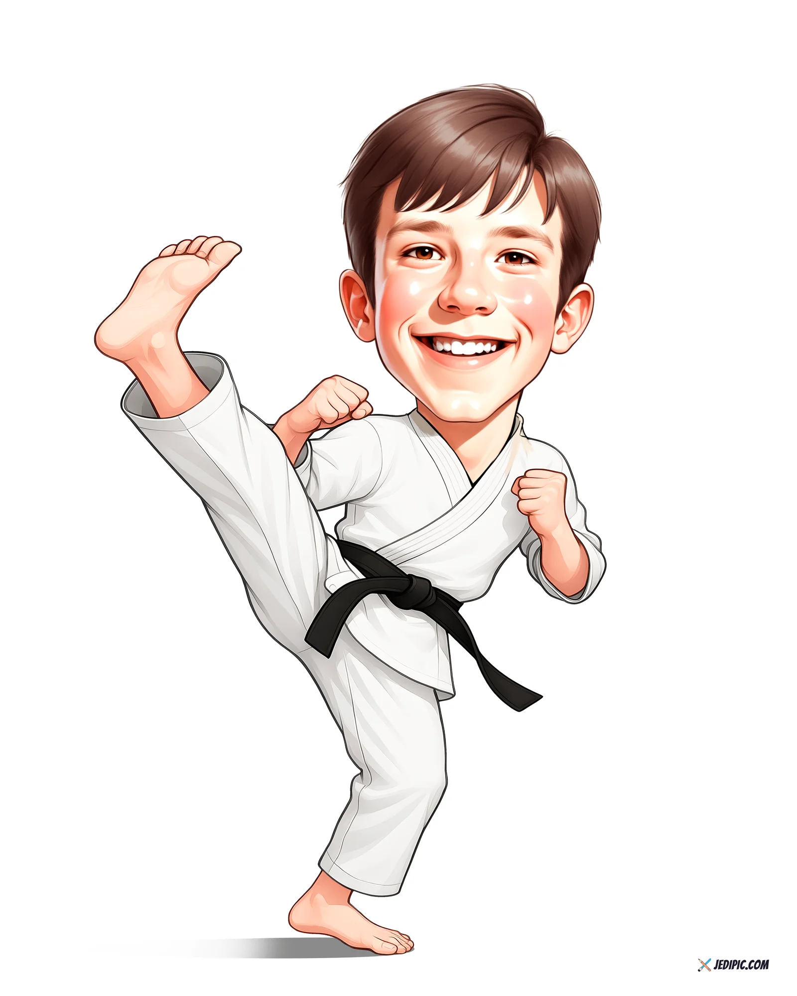 Custom Kid Caricature from Photo - Playtime Portrait Birthday Gift