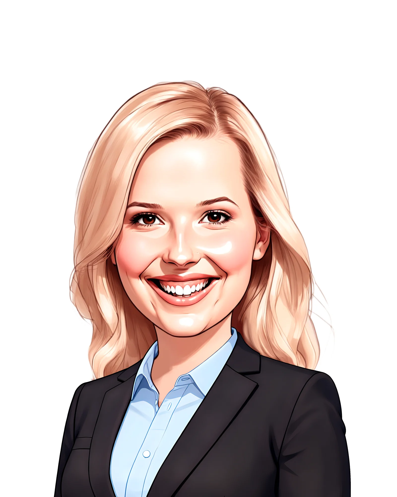 Custom Adult Caricature from Photo — Confident Portrait Milestone Birthday Portrait Gift