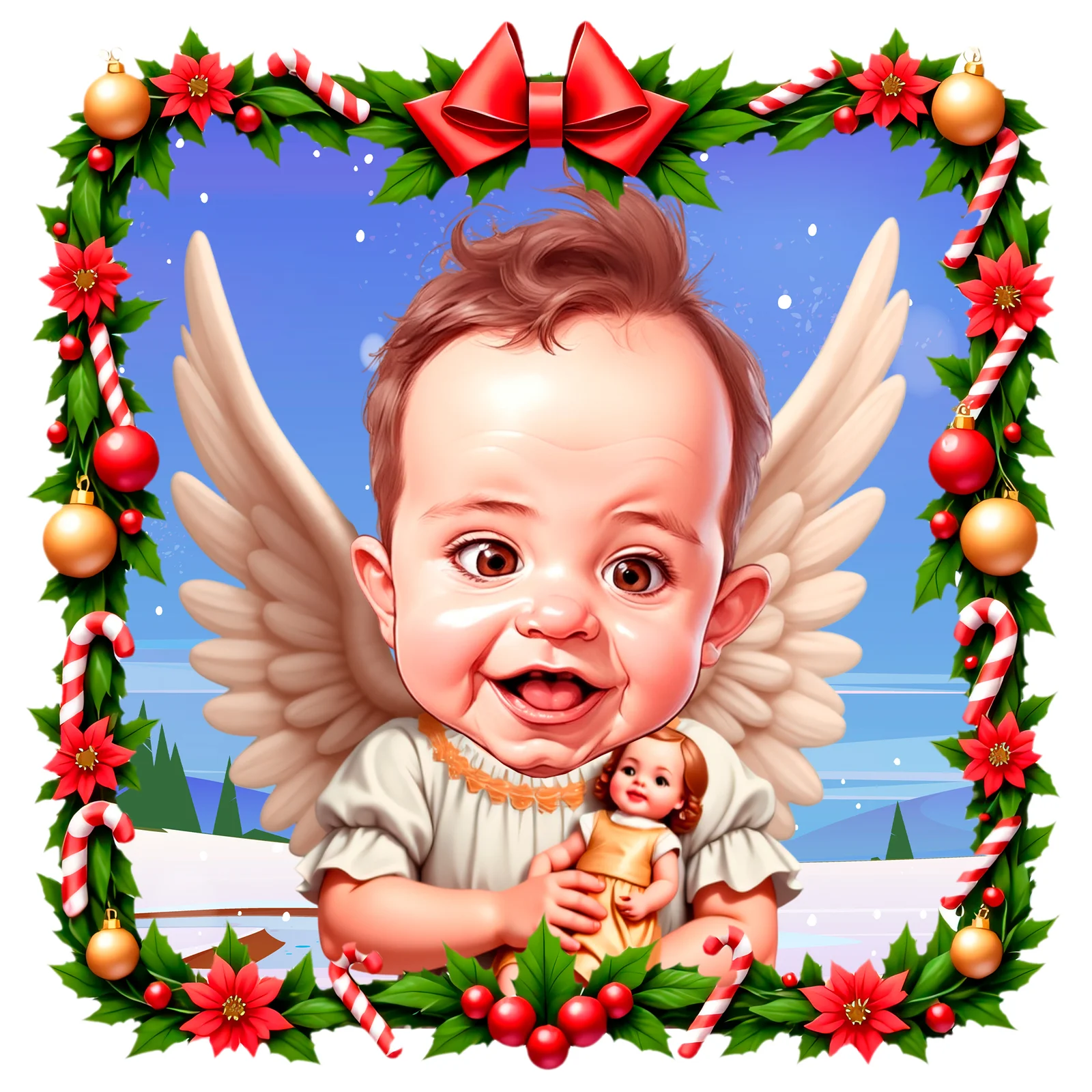Custom Kid Caricature from Photo — Little Portrait Milestone Birthday Portrait Gift