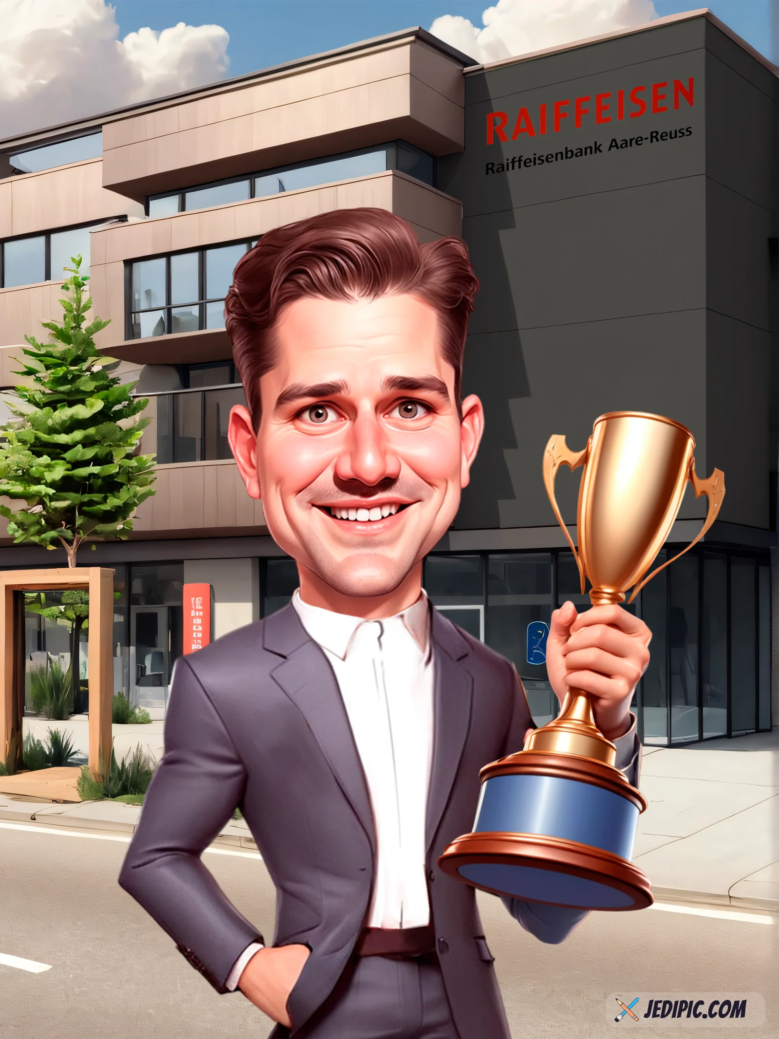 Custom Single Portrait Caricature from Photo — Single Subject Personalized Portrait Gift