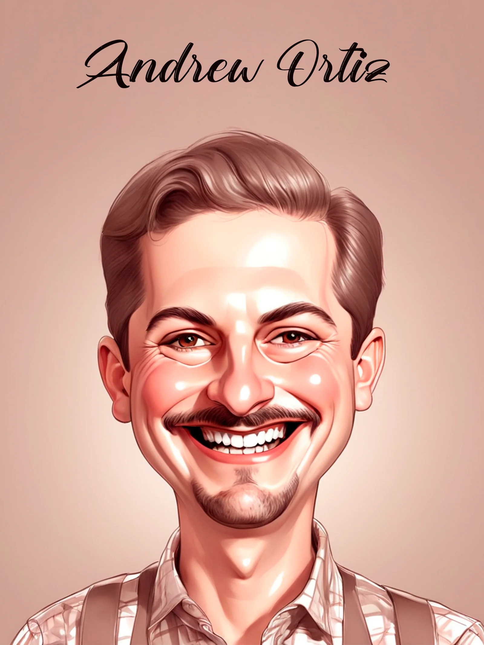 Custom Solo Portrait Caricature from Photo — One-Of-A-Kind Subject Personalized Portrait Gift