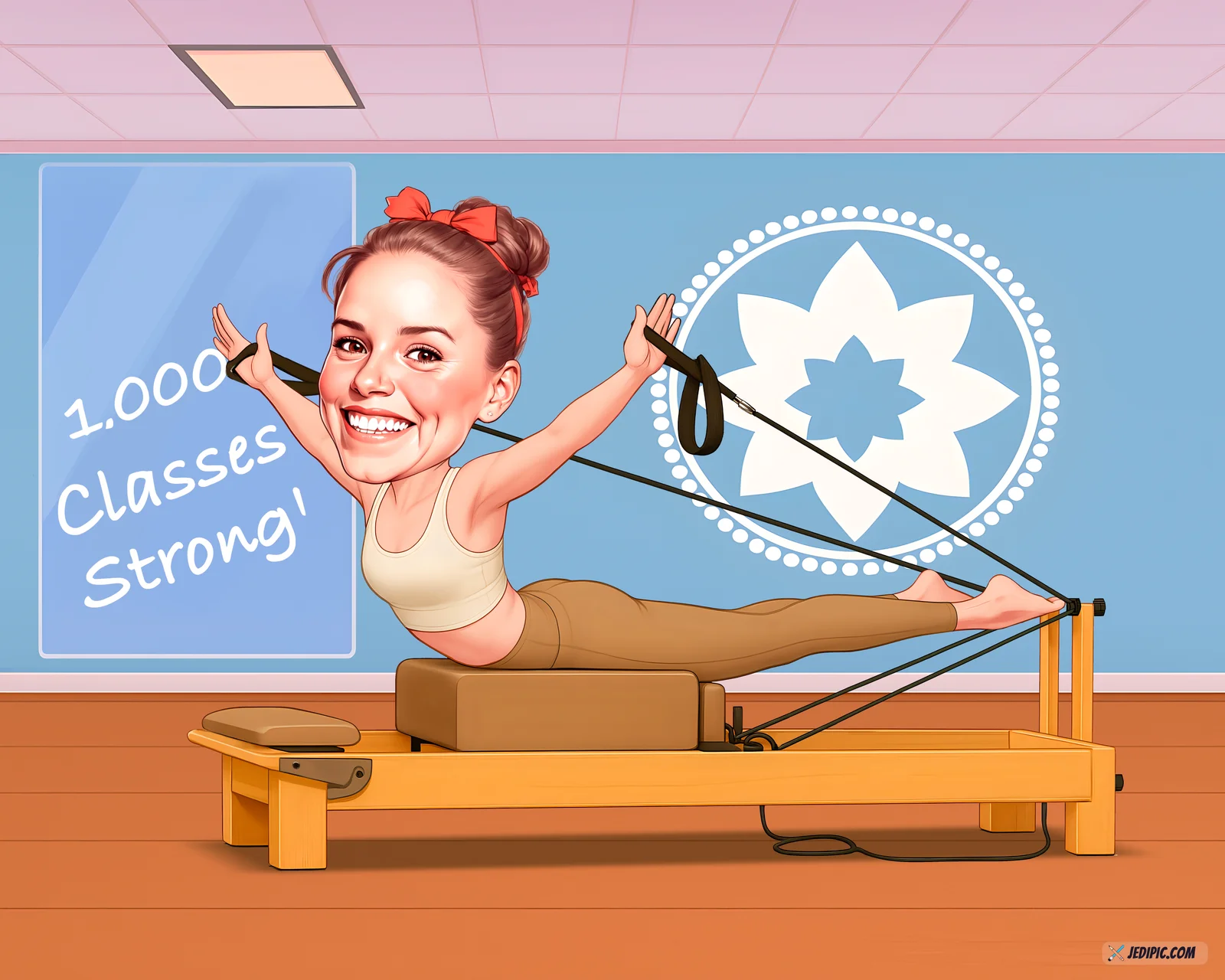 Custom Fitness Caricature from Photo — Runner Athlete Portrait Personalized Marathon Finisher Achievement Gift