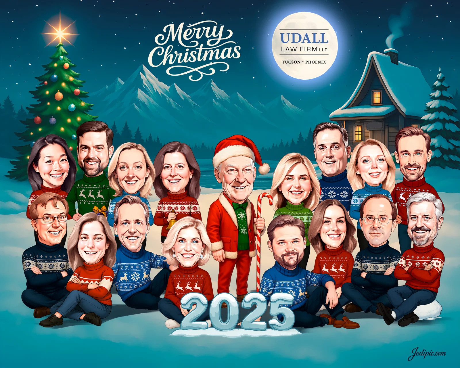 Custom Corporate Caricature from Photo — Team Meeting Group Portrait Personalized Office Milestone Gift