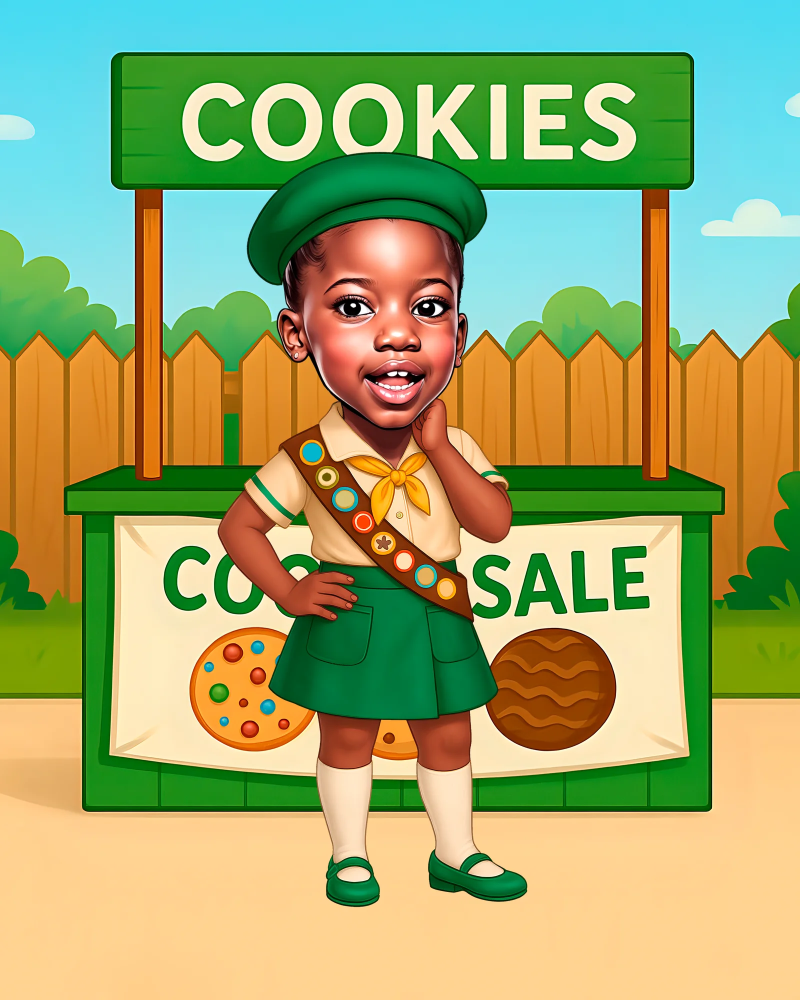 Custom Kid Caricature from Photo — Playful Child Portrait Personalized Kids Room Grandparent Gift