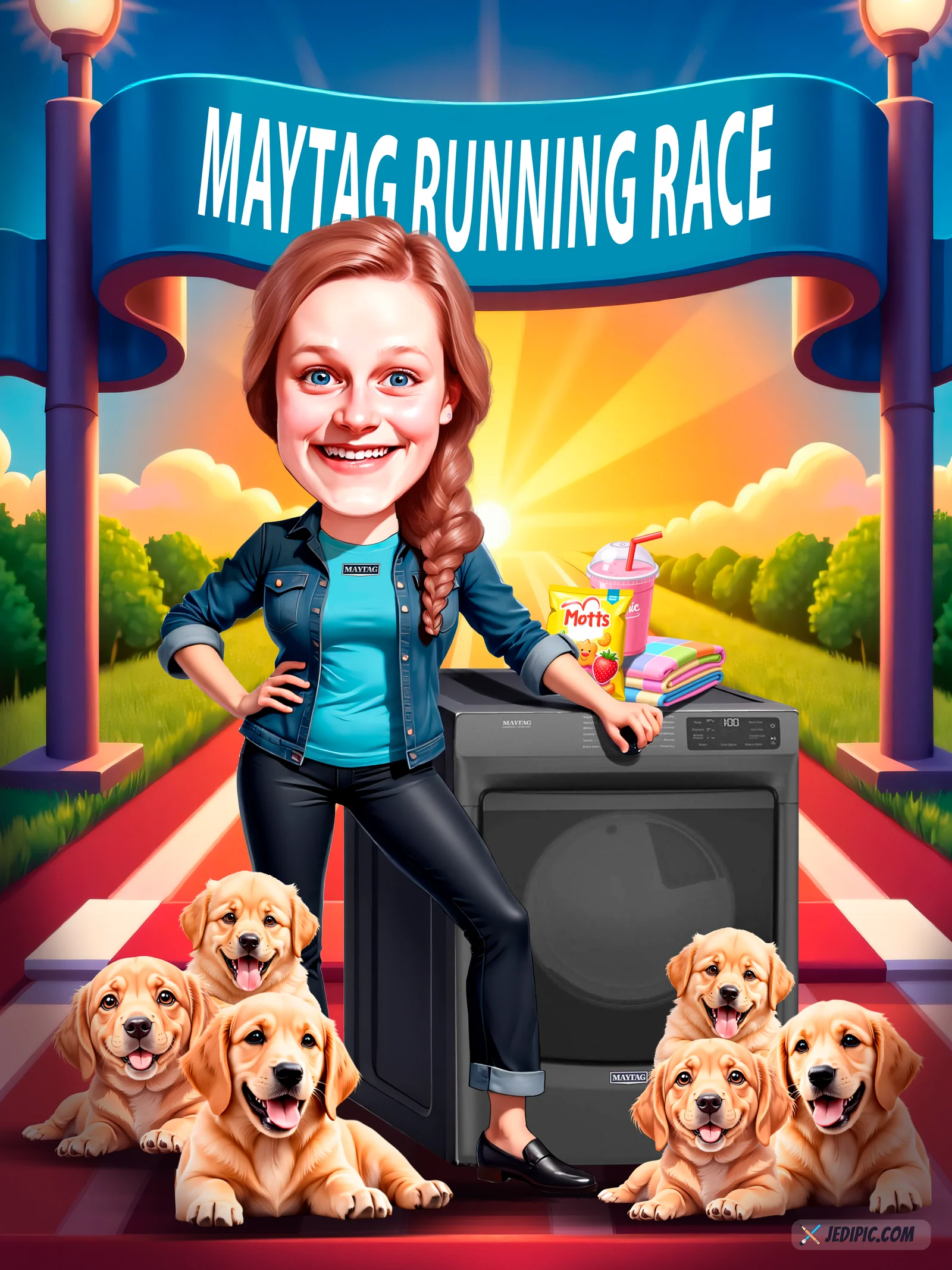 Custom Dog and Owner Caricature from Photo — Personalized Cartoon Portrait Pet Lover Birthday Gift