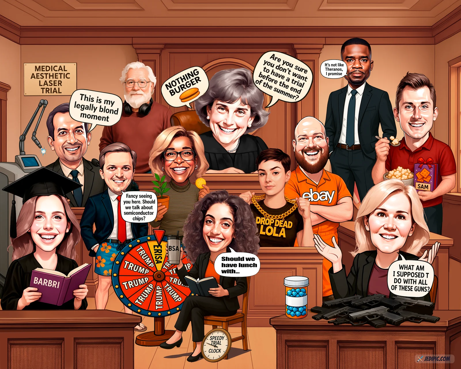 Custom Corporate Team Caricature from Photo — Personalized Board of Directors Portrait Executive Suite Gift