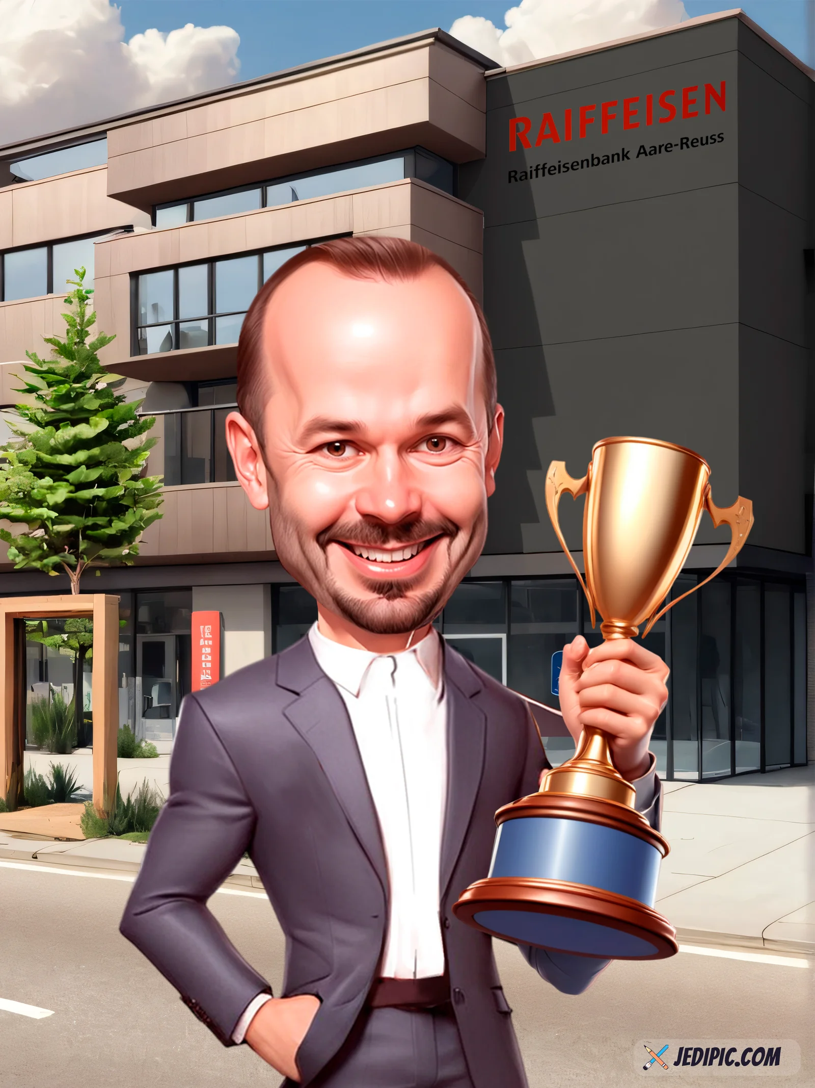 Custom Adult Caricature from Photo — Personalized Cartoon Portrait Housewarming Gift for Best Friend