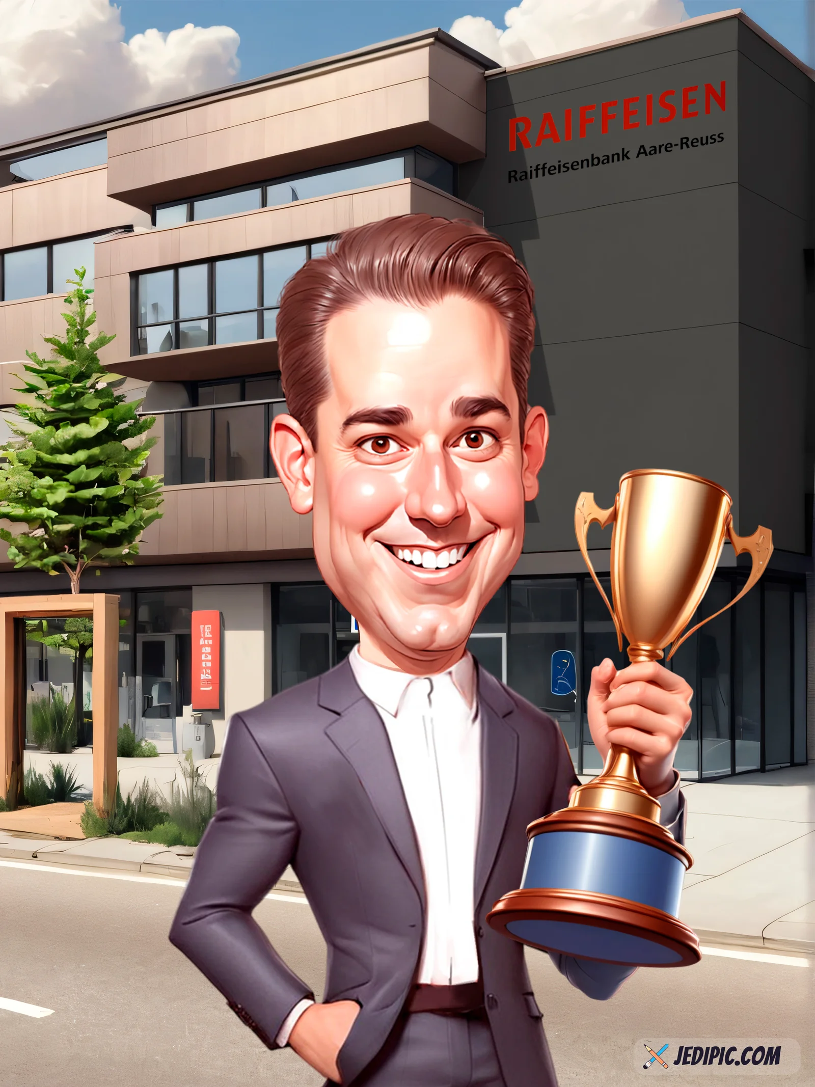 Custom Profession Caricature from Photo — Personalized Career Portrait Cartoon Work Anniversary Coworker Gift