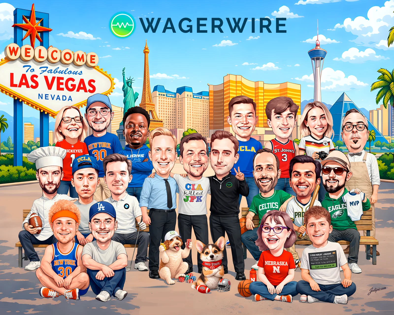 Custom Corporate Team Caricature from Photo — Personalized Architecture Firm Portrait Studio Wall Art Gift