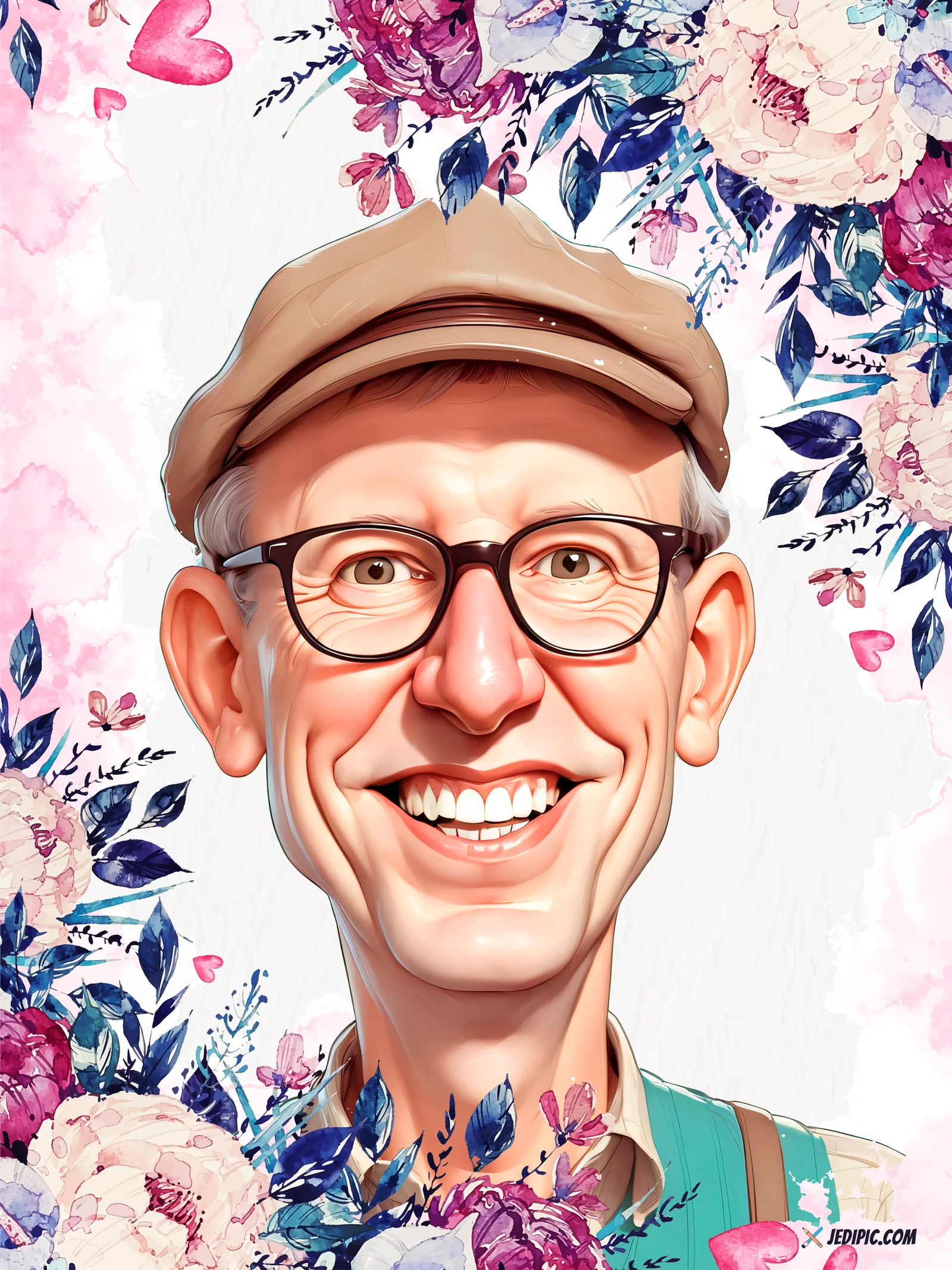 Custom Adult Caricature from Photo — Personalized Single Portrait Hand-Drawn Milestone Birthday Custom Unique Gift Idea