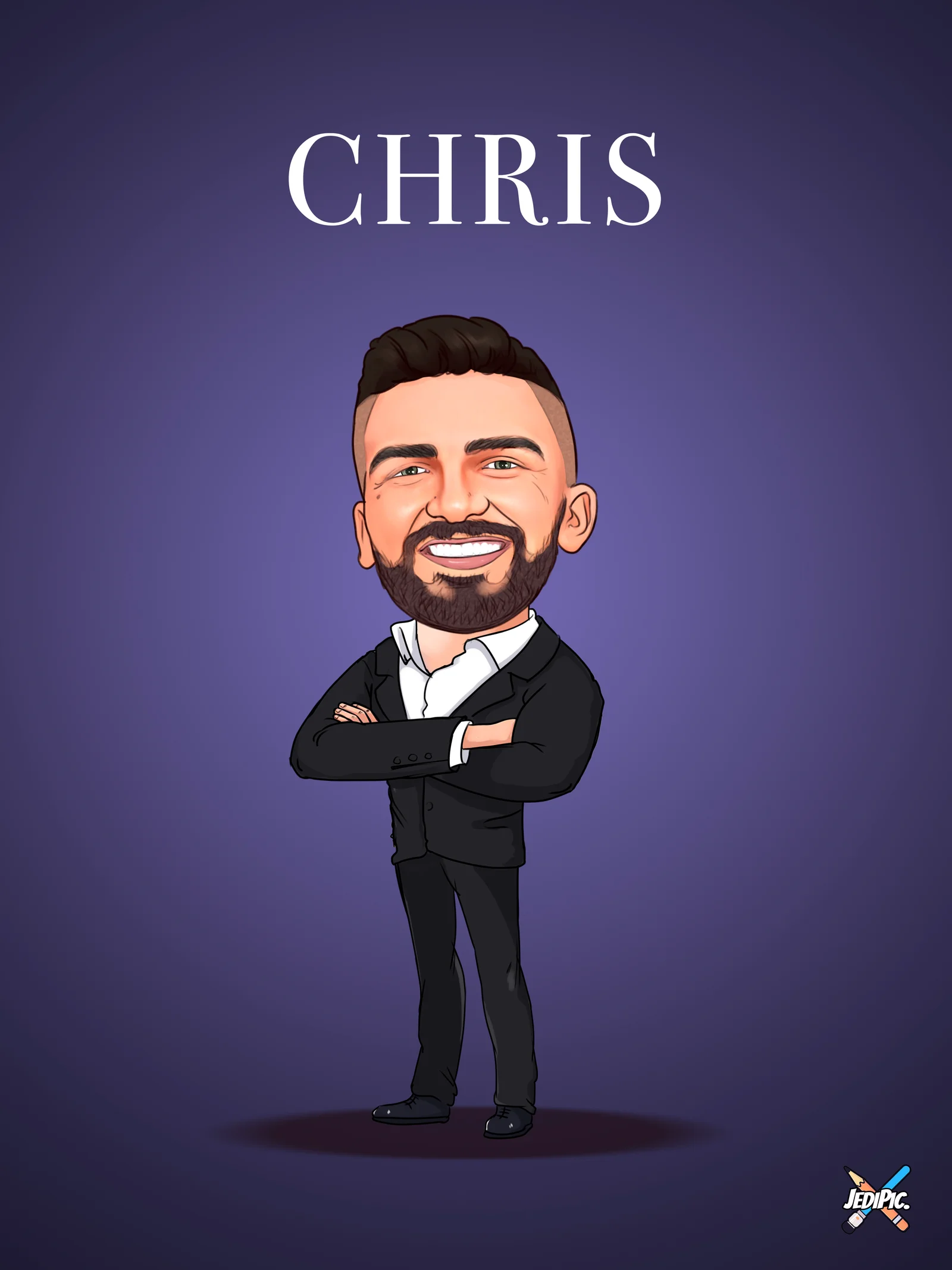 Custom Adult Caricature from Photo — Personalized Solo Portrait Hand-Drawn Custom Photo Birthday Milestone Unique Gift