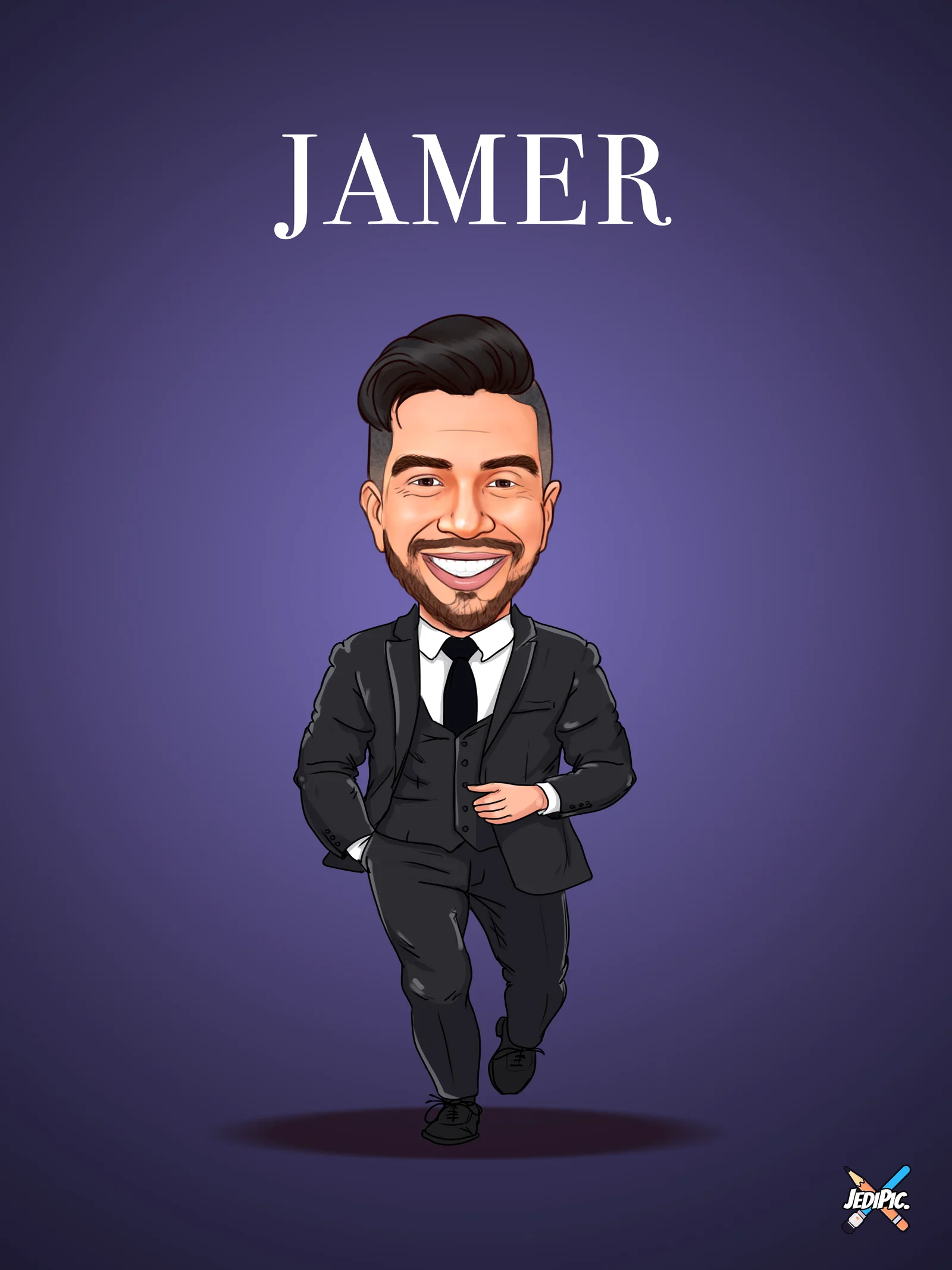 Custom Adult Caricature from Photo — Personalized Solo Portrait Hand-Drawn Custom Photo Birthday Milestone Gift