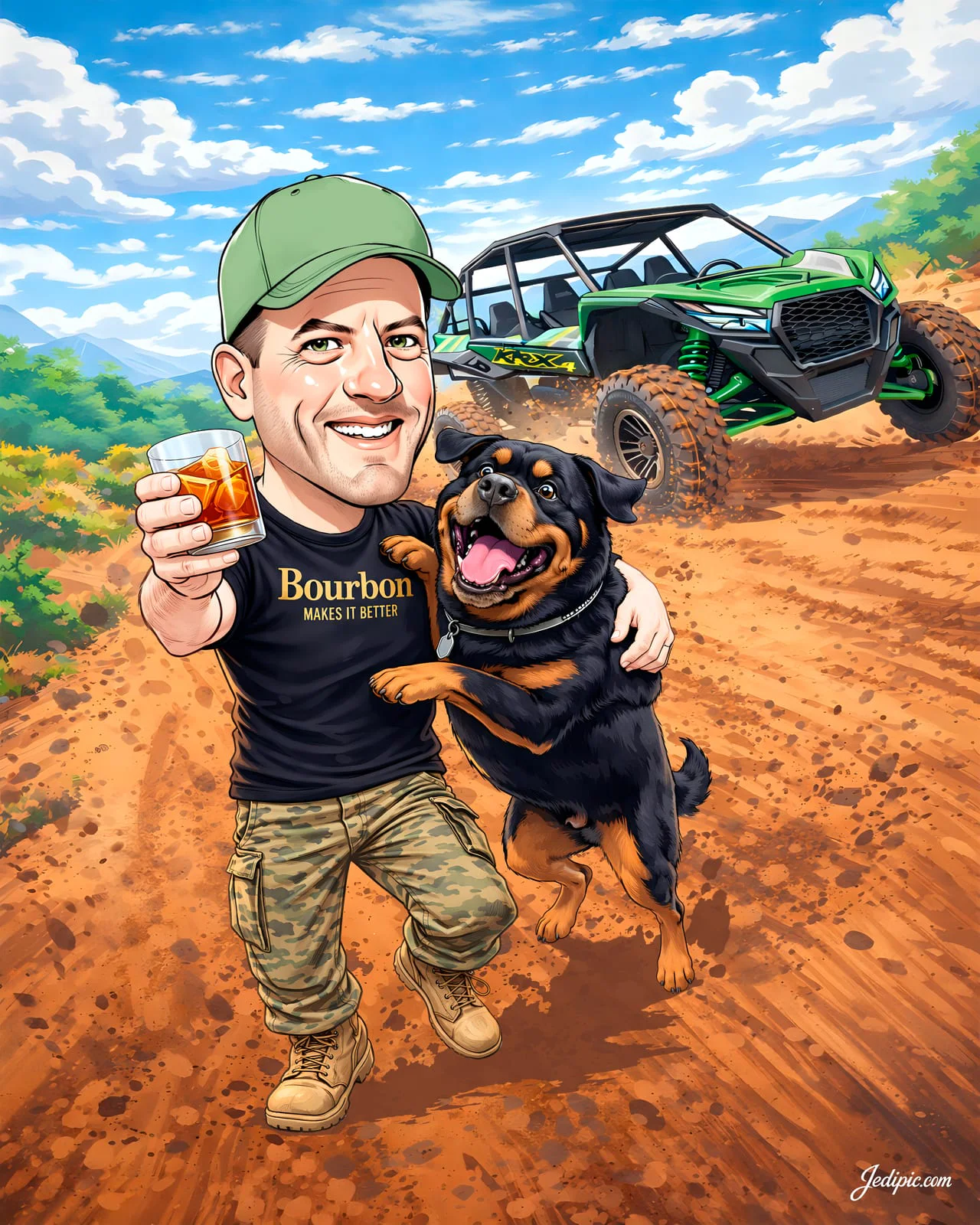 Custom Caricature from Photo — Personalized Digital Portrait Gift for Him or Her